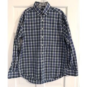 Vineyard Vines Men's M Whale Charleston Green Tartan Plaid‎ Button-Down Shirt
